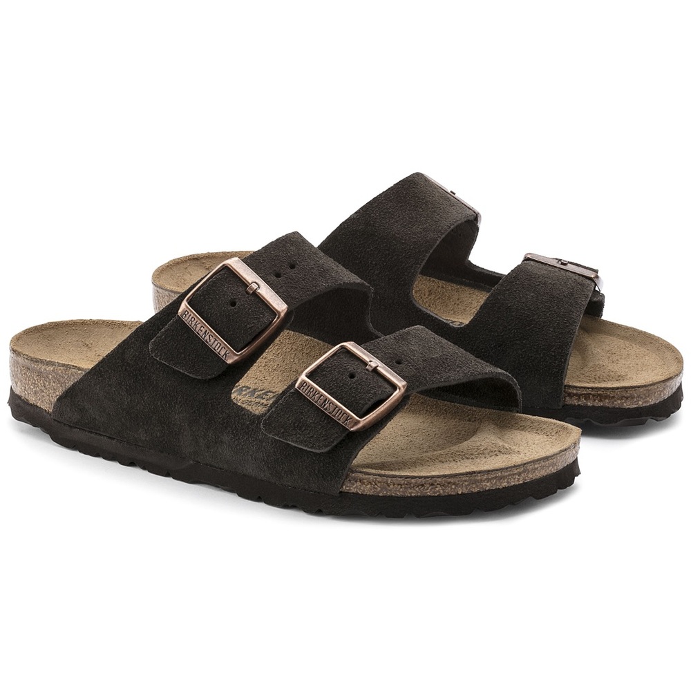 dark brown suede birkenstocks